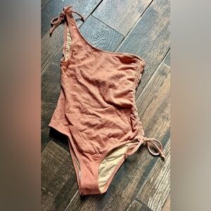 One-Shoulder peach Women Swim One Piece Peony Swim 8